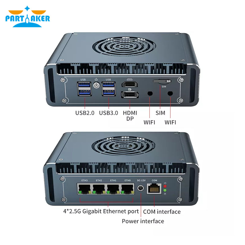 Pfsense Firewall Router 2.5G 4 I226 - 12a geração intel I3-1115G4 fanless mini