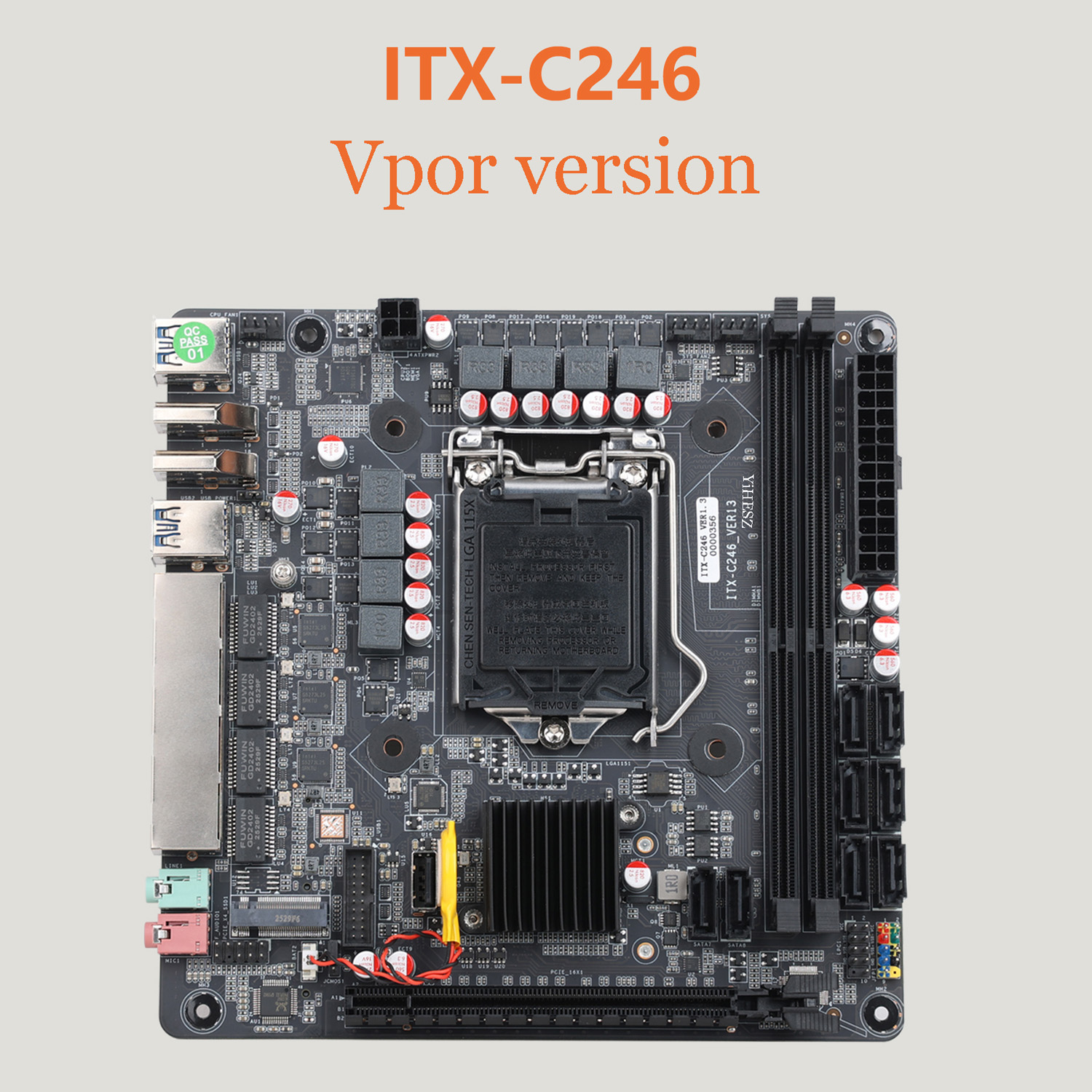 Nas Motherboard 8 Sata Mini Itx - Placa-Mãe Mini-ITX C246 com 8 Baias