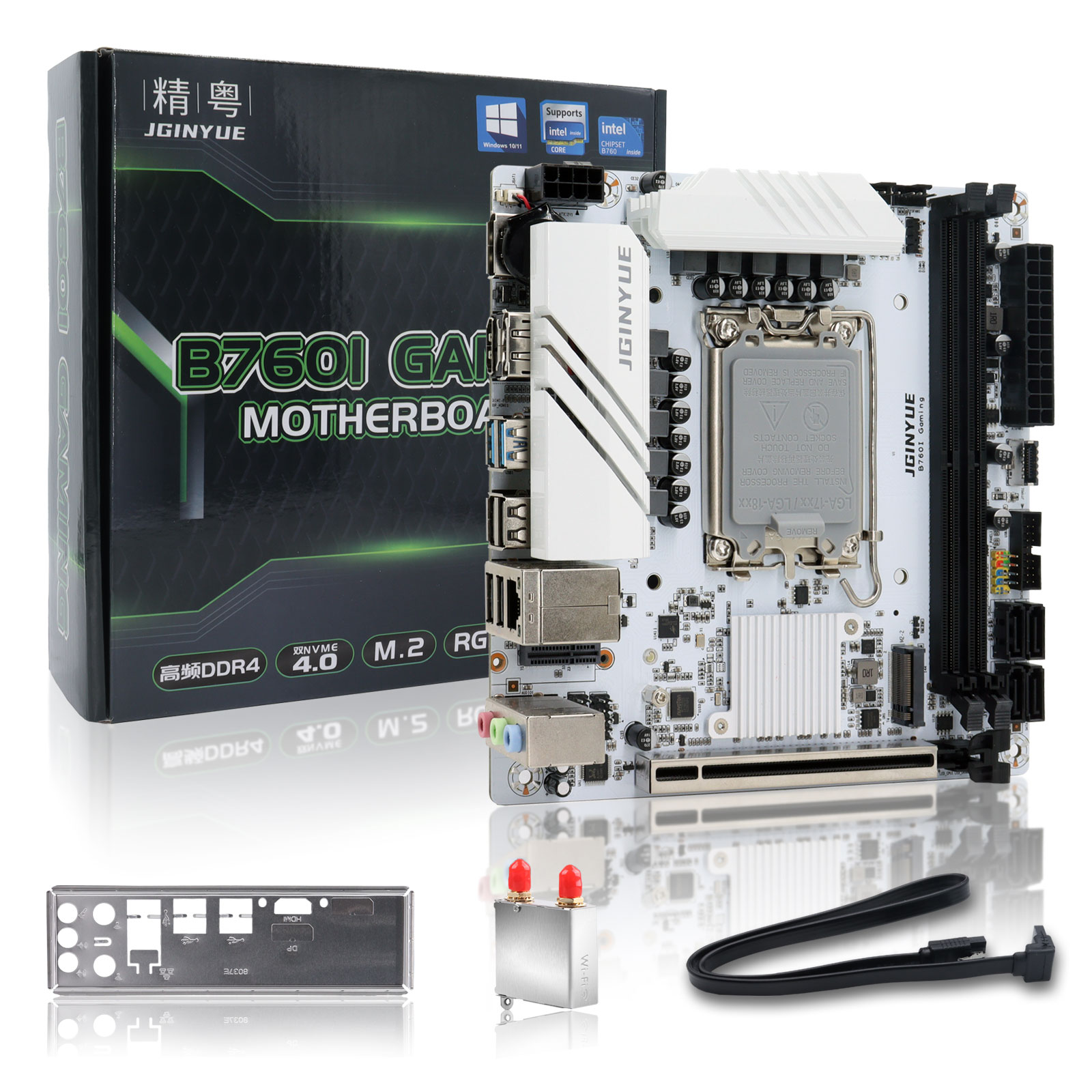Lga1700 Itx Motherboard Ddr5 - Placa-Mãe JGINYUE B760 LGA 1700 Suporte