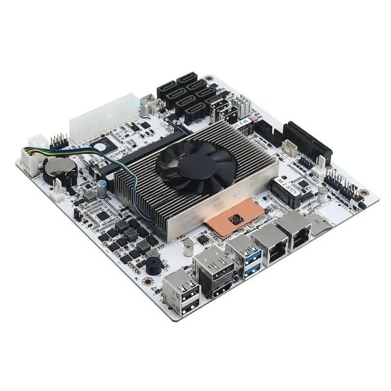 Nas Motherboard 8 Sata Mini Itx - Placa-mãe Mini-ITX M11 NAS branca com