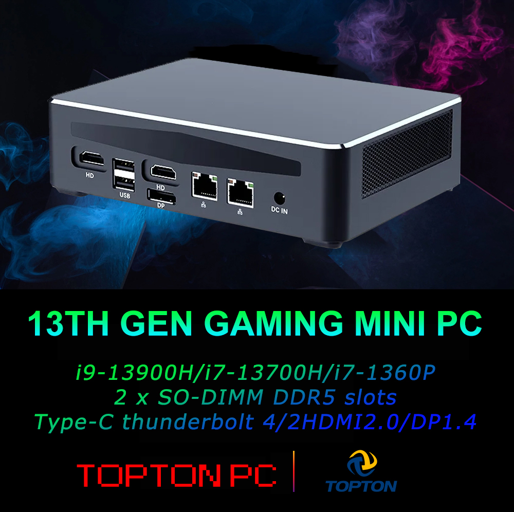 Intel Core I9 13900H Mini Pc - Computador de mesa poderoso com display