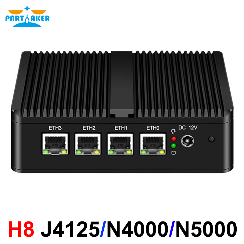 Pfsense Firewall Router 2.5G 4 I226 - Roteador pfSense Sem Ventoinha Partaker Celeron