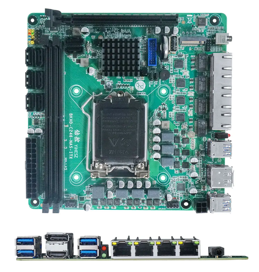Placa-Mãe NAS ITX C246 Suporta - Nas Motherboard 8 Sata Mini Itx avaliação e preço