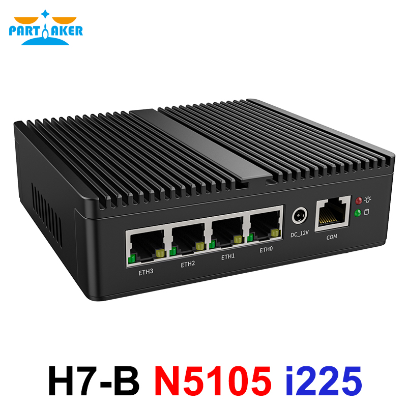 Mini PC Partaker N5105 N150 J4 - Pfsense Firewall Router 2.5G 4 I226 avaliação e preço