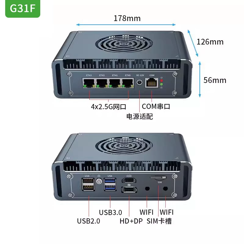 G48s alder lake n100 roteador  - Pfsense Firewall Router 2.5G 4 I226 avaliação e preço