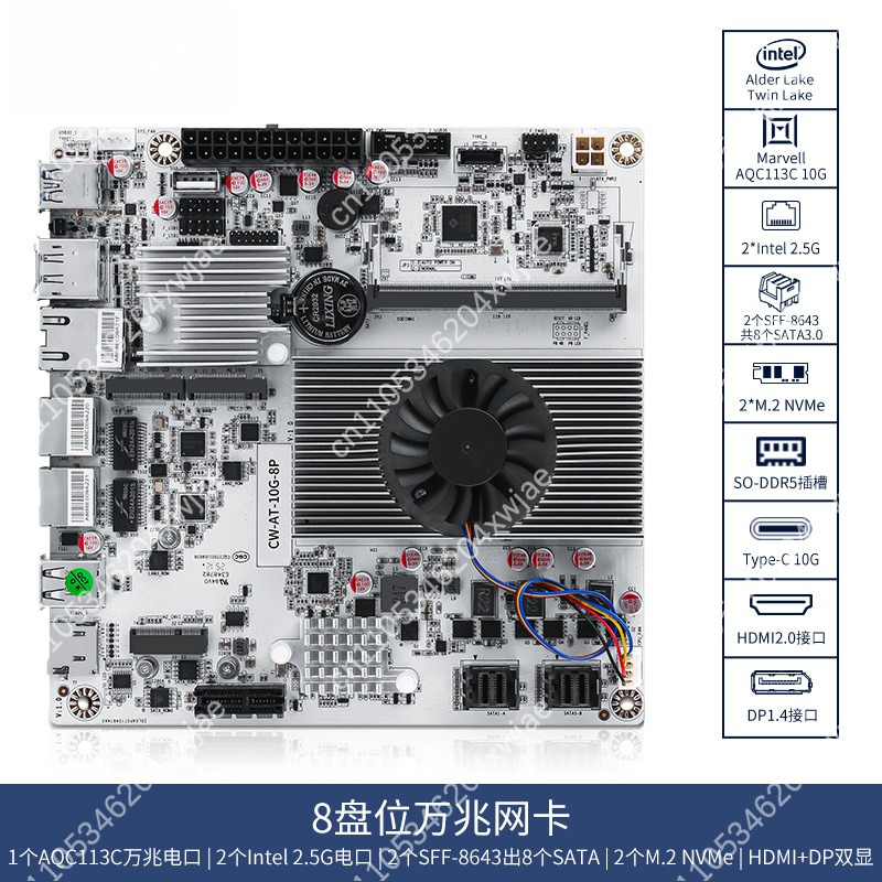 Placa-Mãe NAS de 8 Baias com C - Nas Motherboard 8 Sata Mini Itx avaliação e preço