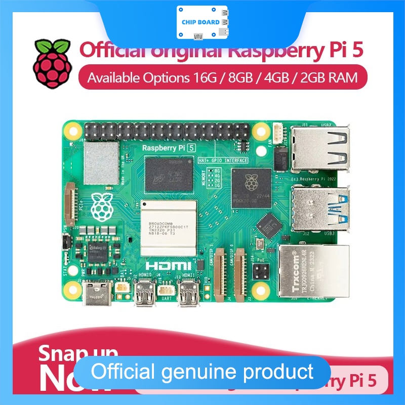 Computador oficial de placa ún - Raspberry Pi 5 8Gb Board avaliação e preço