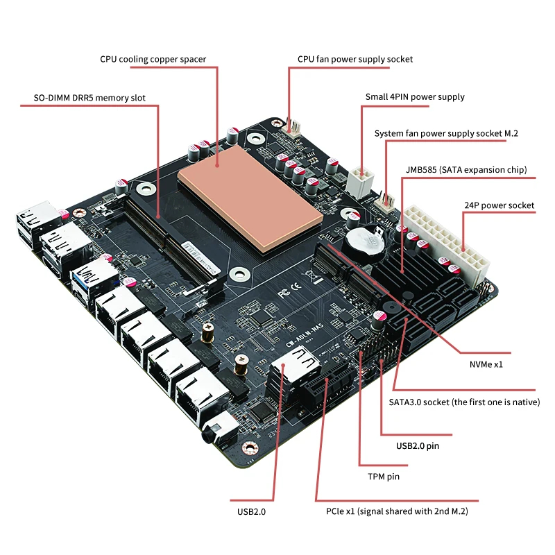 Placa-Mãe ITX N150 para NAS co - Nas Motherboard 8 Sata Mini Itx avaliação e preço
