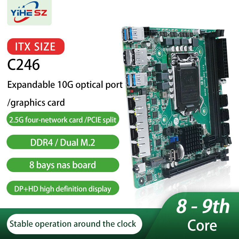 C246 8 sata 8 baias nas placa- - Nas Motherboard 8 Sata Mini Itx avaliação e preço