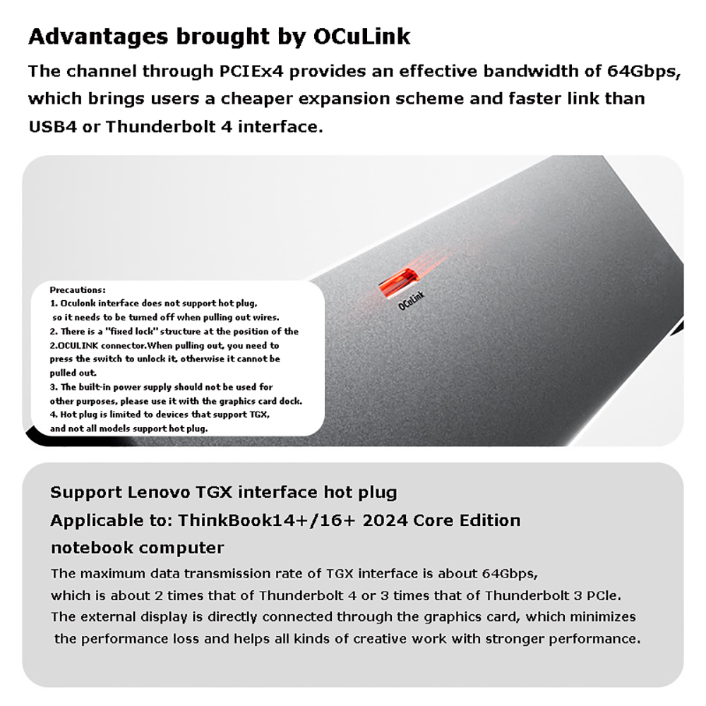 Dock EGPU AG02/AG01 com OCuLin - Oculink Egpu Mini Pc avaliação e preço