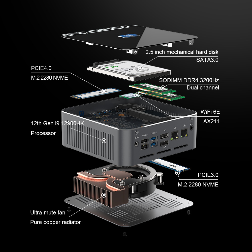 2025 Mini PC i9-13900H i9 1290 - Intel Core I9 13900H Mini Pc avaliação e preço