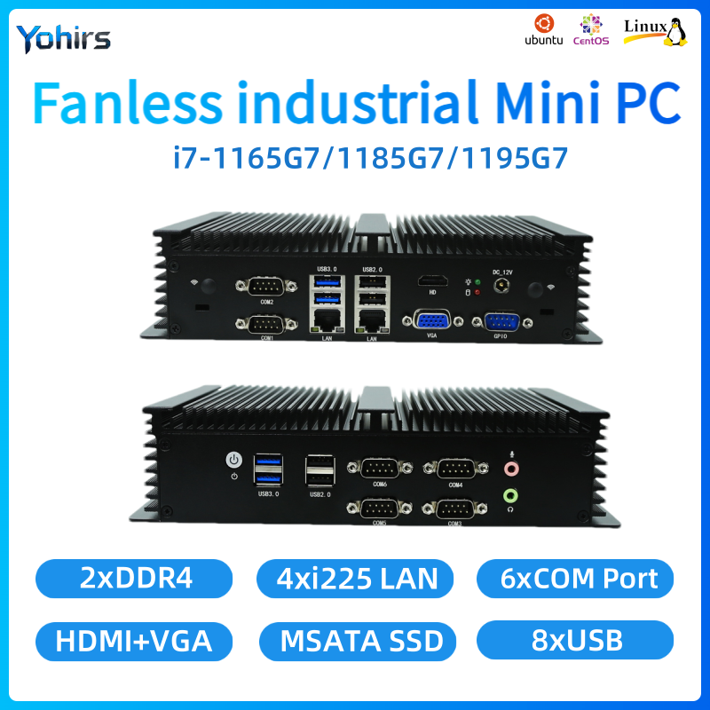 Pc embutido sem ventilador int - Fanless Industrial Pc Rs485 Core I7 avaliação e preço