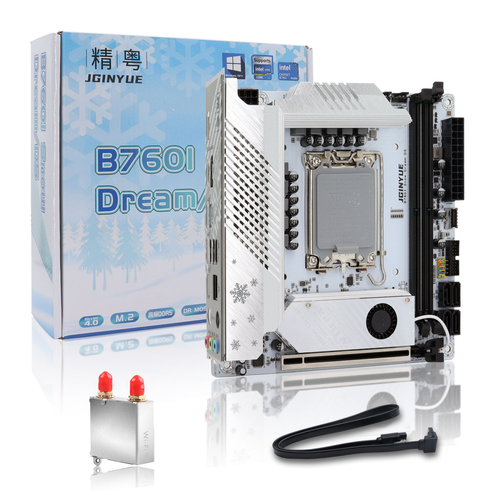JGINYUE B760 Placa-mãe Mini IT - Lga1700 Itx Motherboard Ddr5 avaliação e preço