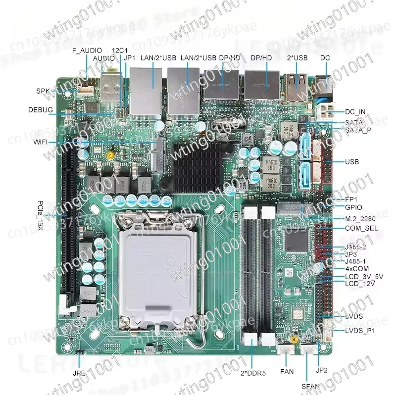Placa-Mãe Mini ITX de 13ª Gera - Lga1700 Itx Motherboard Ddr5 avaliação e preço
