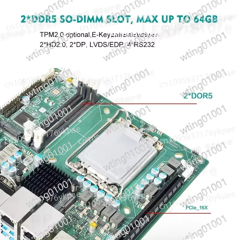 Placa-Mãe Mini ITX de 13ª Gera - Lga1700 Itx Motherboard Ddr5 avaliação e preço