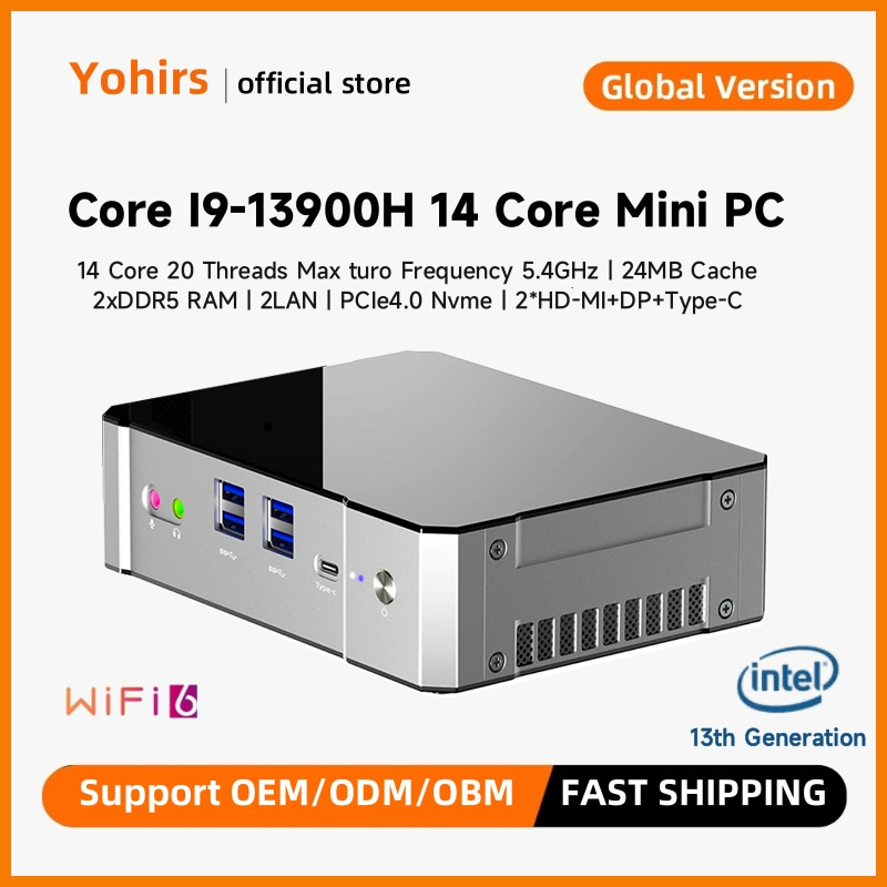 Yohirs 13th gen i9 13900h i7 1 - Intel Core I9 13900H Mini Pc avaliação e preço